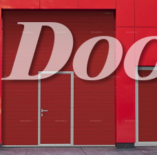 Секционные ворота с калиткой, фото 2 Секционные ворота с калиткой, фото 2